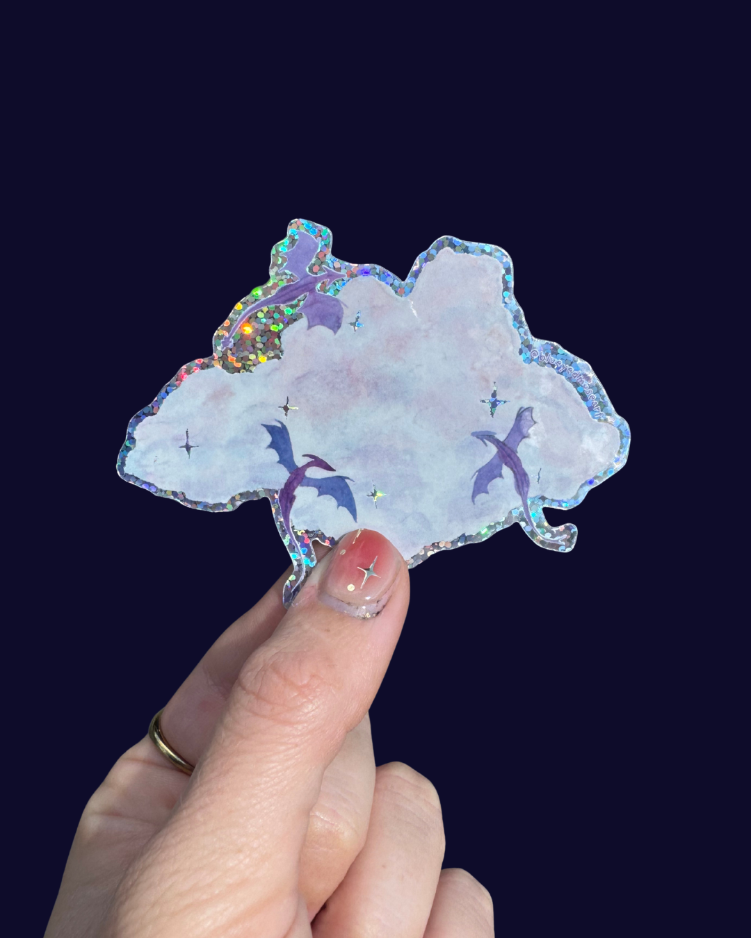 Cloudy Dragons Vinyl Sticker