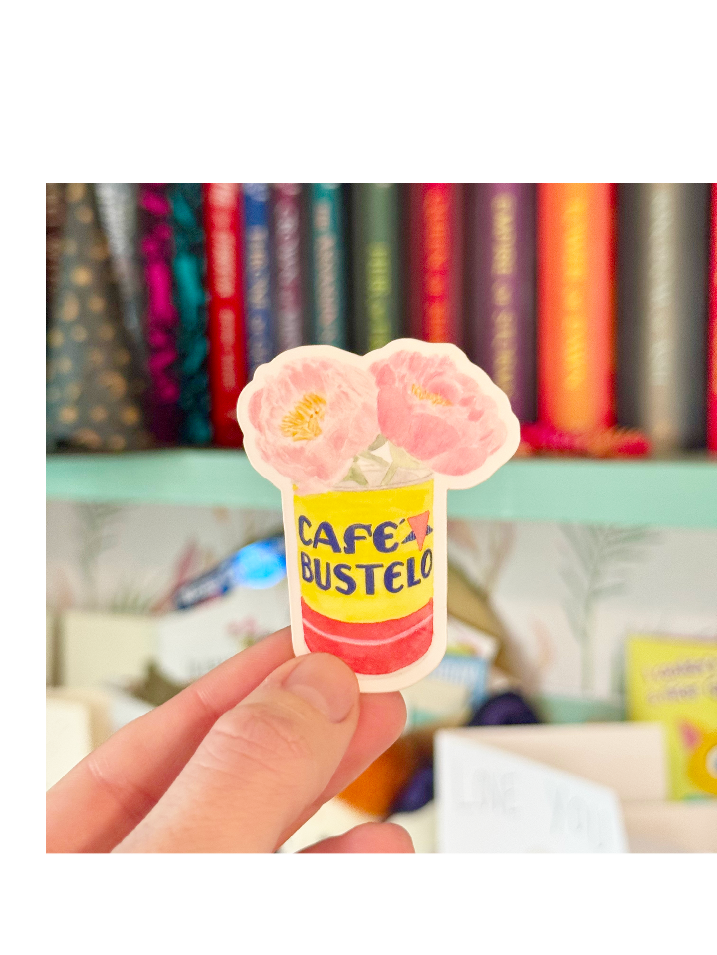 Peony Bustelo Vinyl Sticker