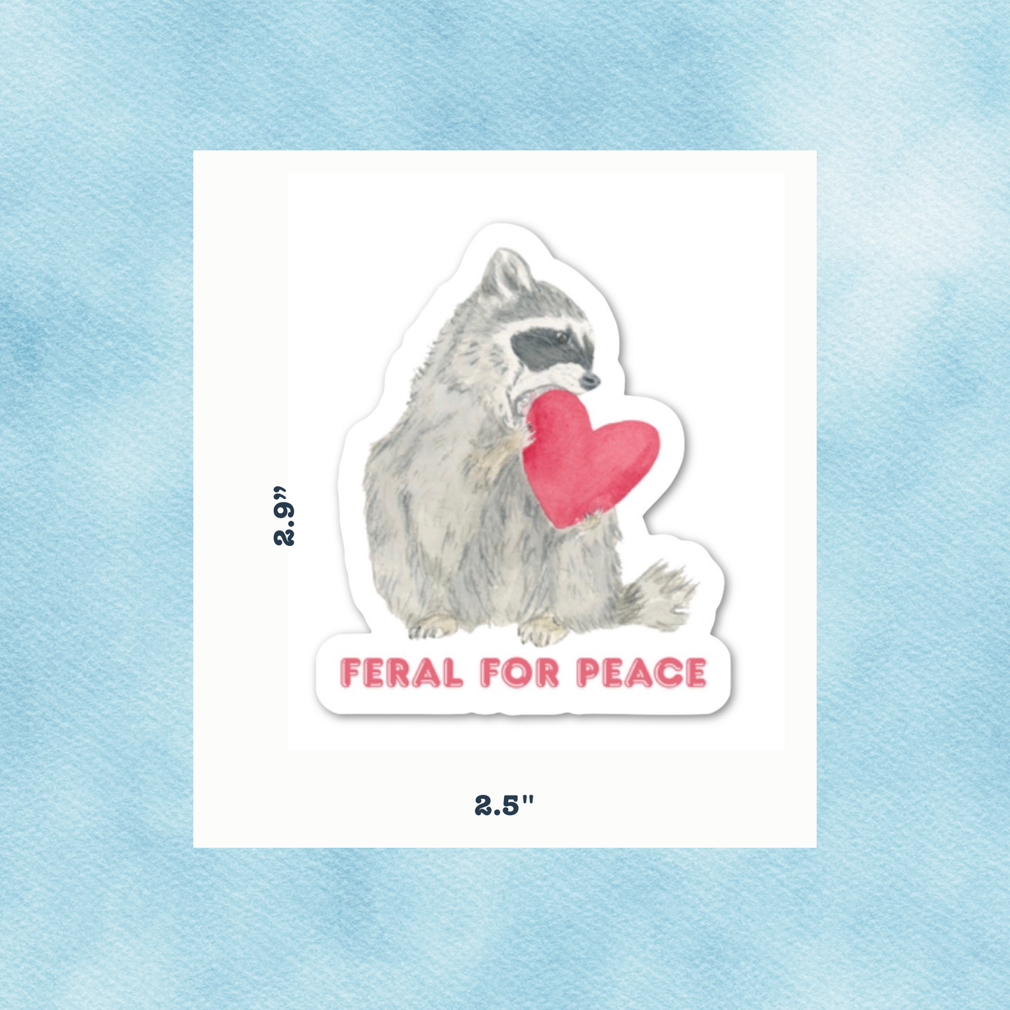 Feral for Peace Vinyl Sticker