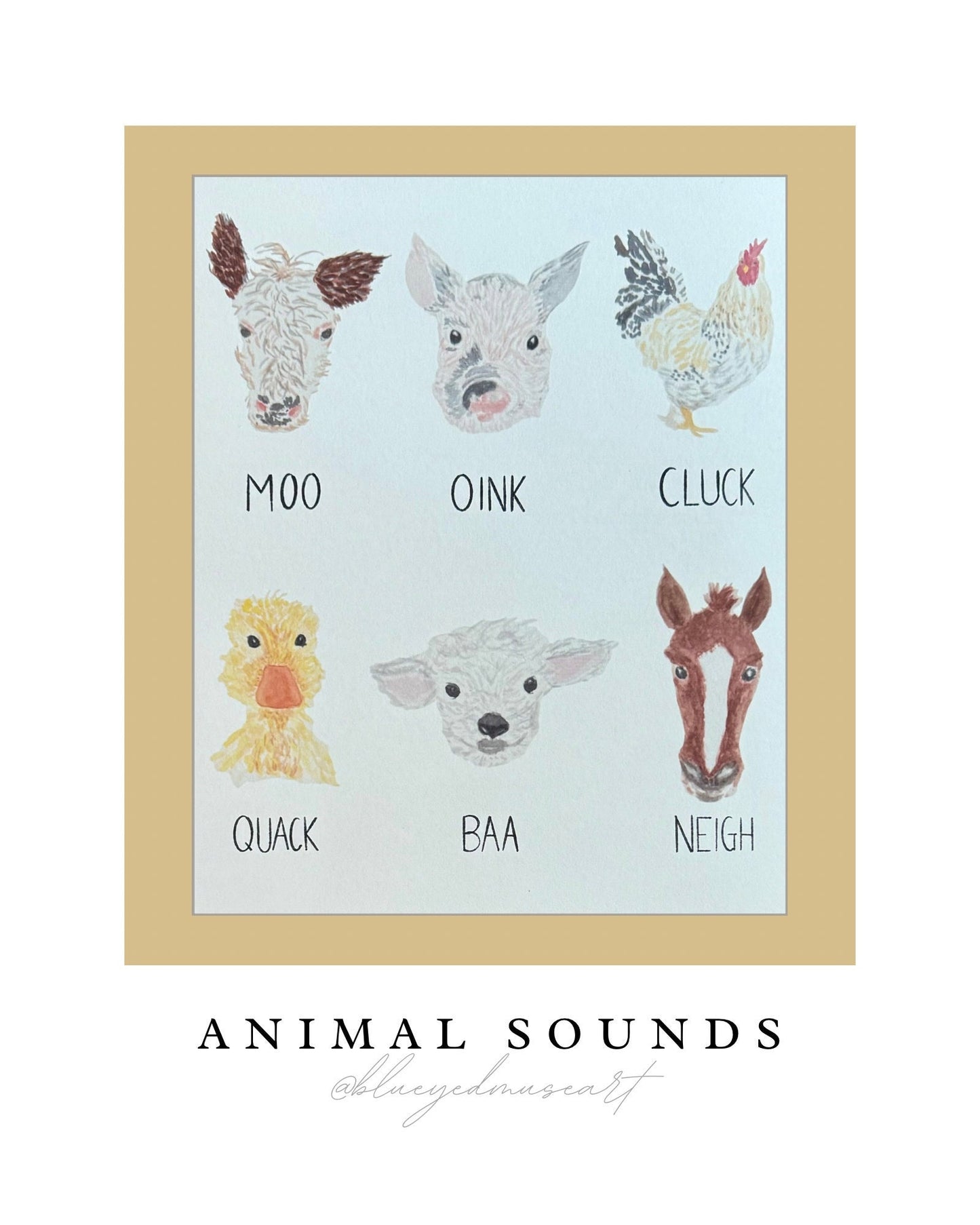 Farm Animal Sounds Art Print