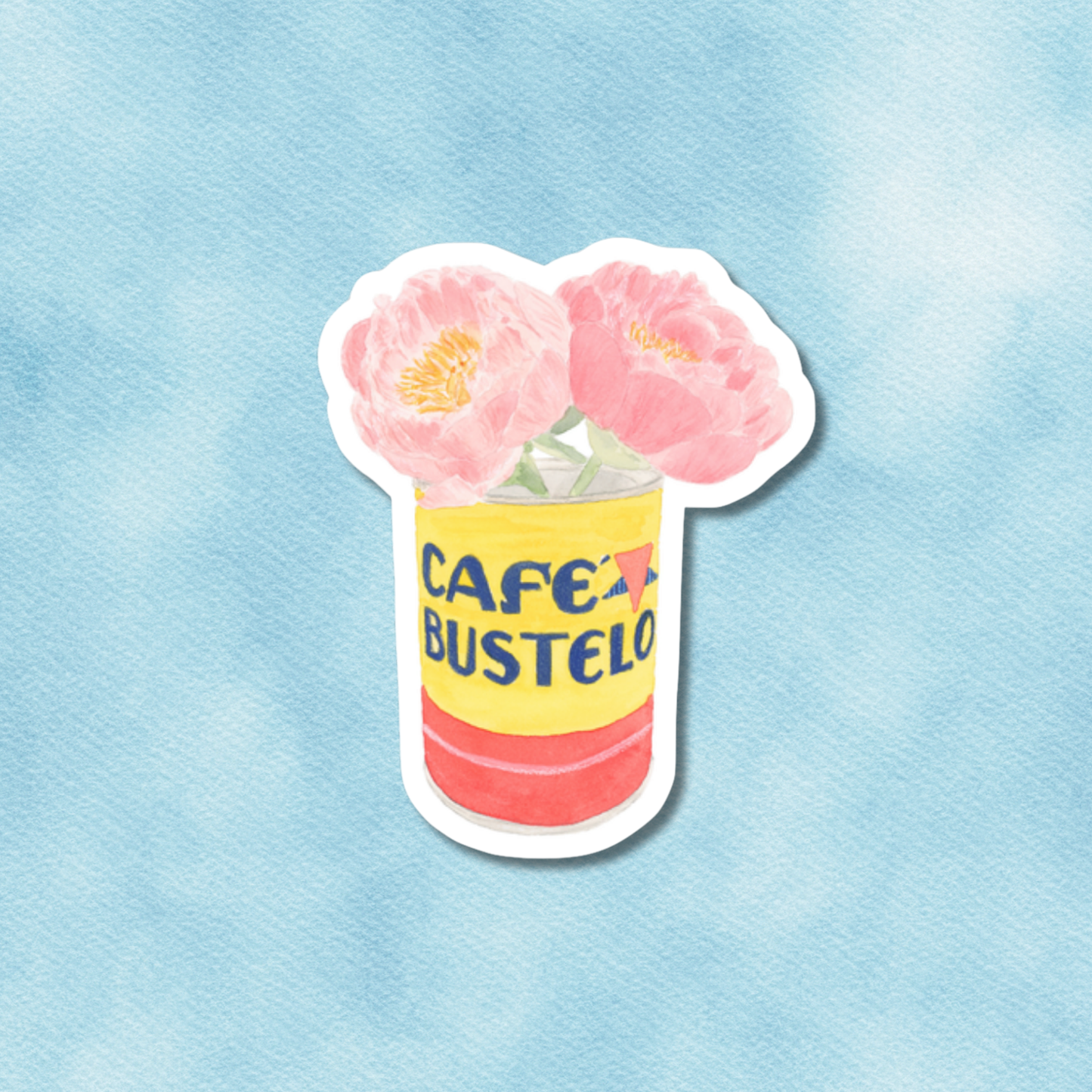 Peony Bustelo Vinyl Sticker