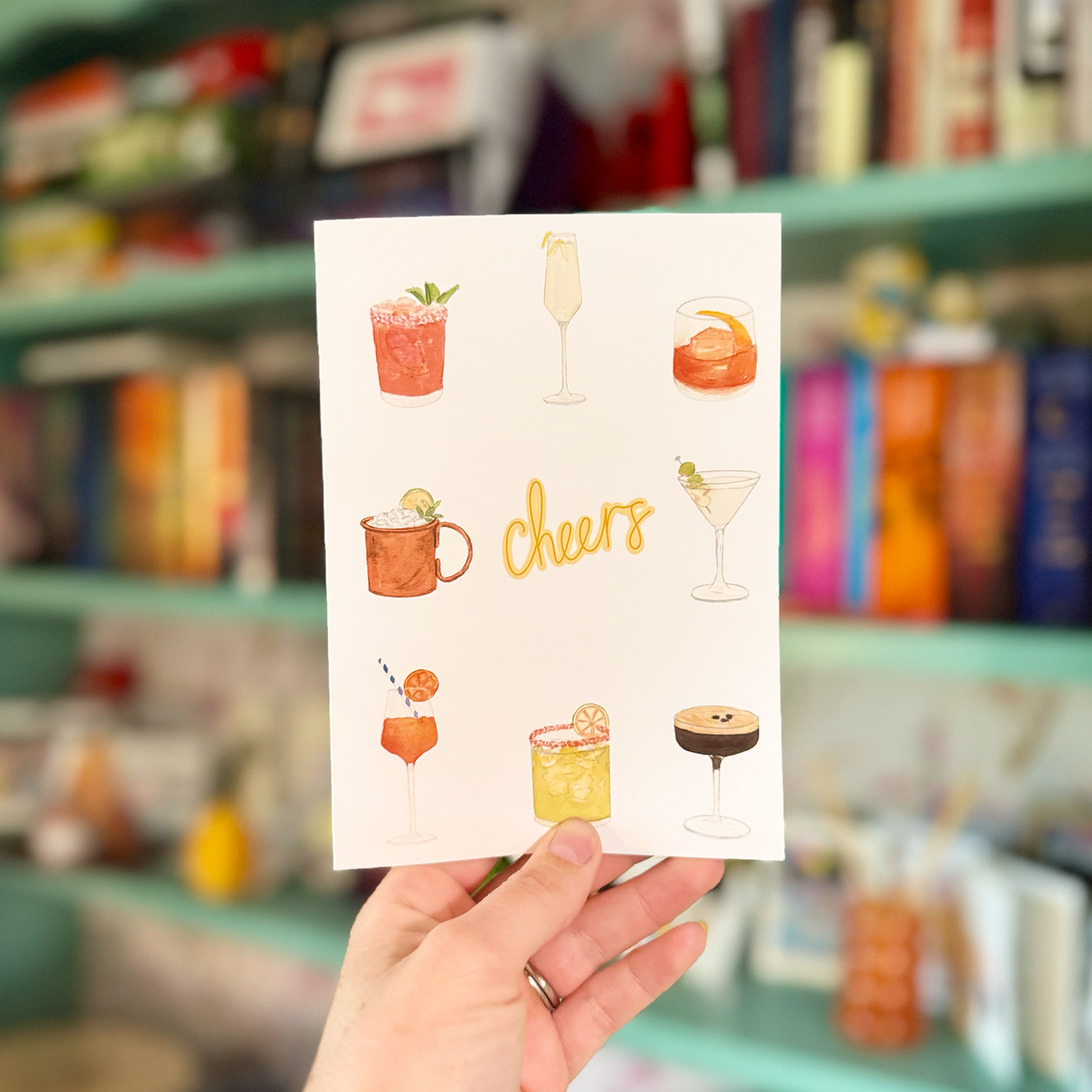 Cheers Classic Cocktails Greeting Card