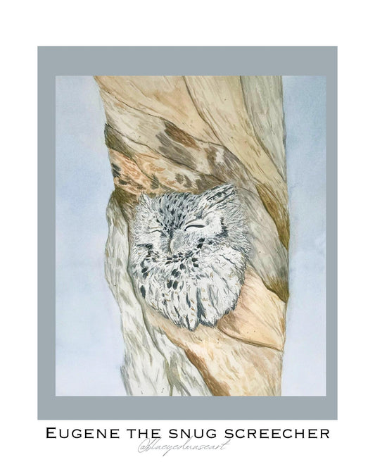 Eugene the Snug Screecher Art Print