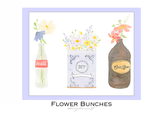 Flower Bunches Art Print