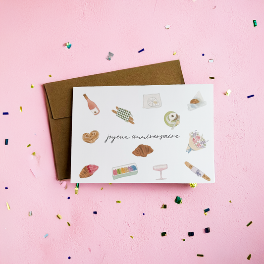 French Charms Birthday Card