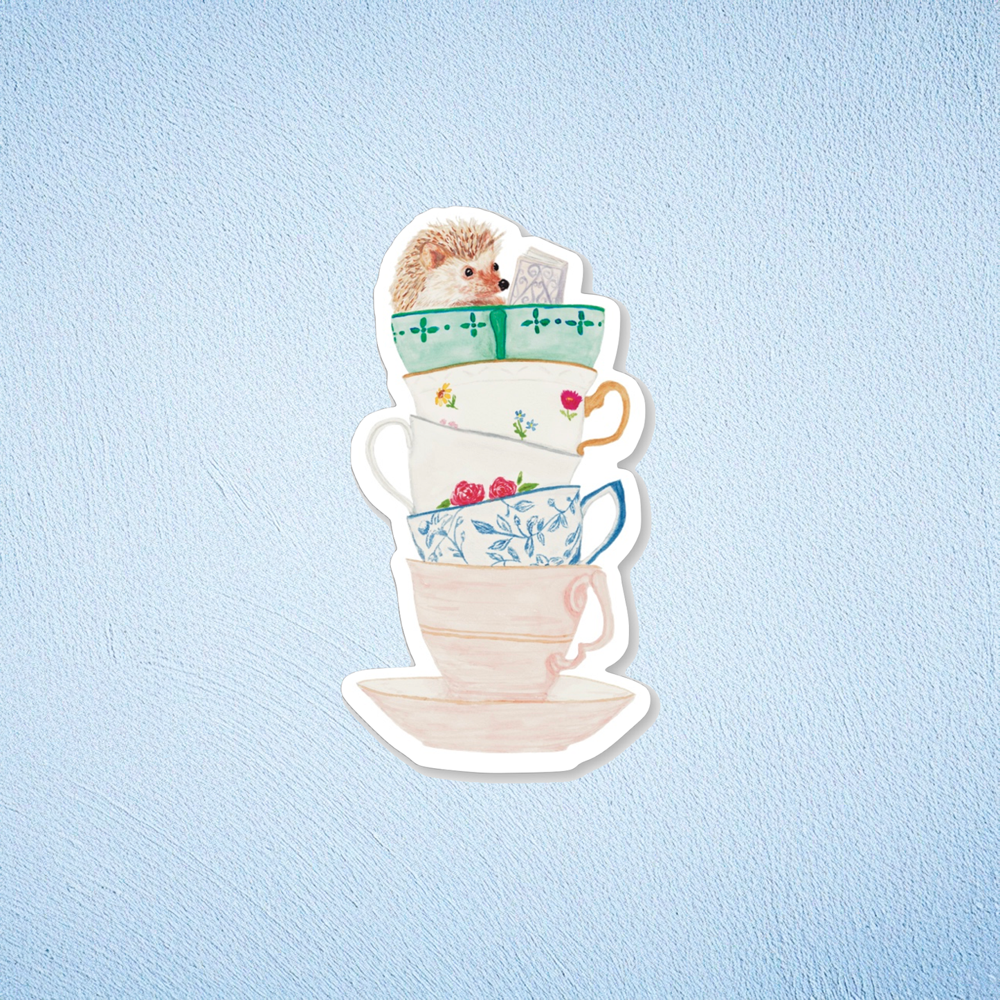 Elegant Hedgehog Vinyl Sticker