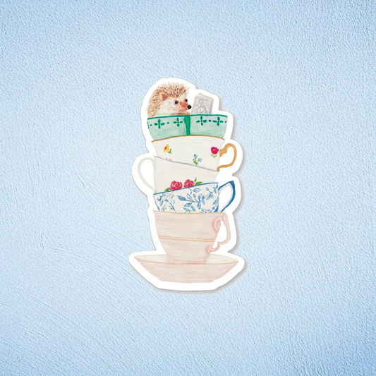Elegant Hedgehog Vinyl Sticker