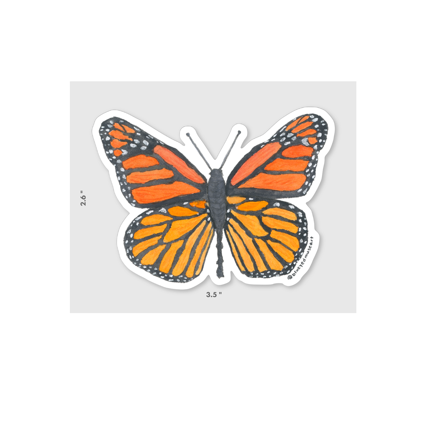 Monarch Butterfly Vinyl Sticker