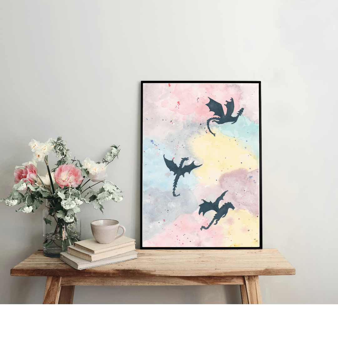 Muse Dragons Art Print