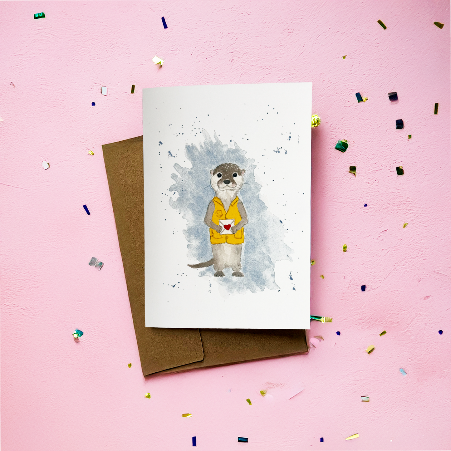 Otter Postal Service Greeting Card