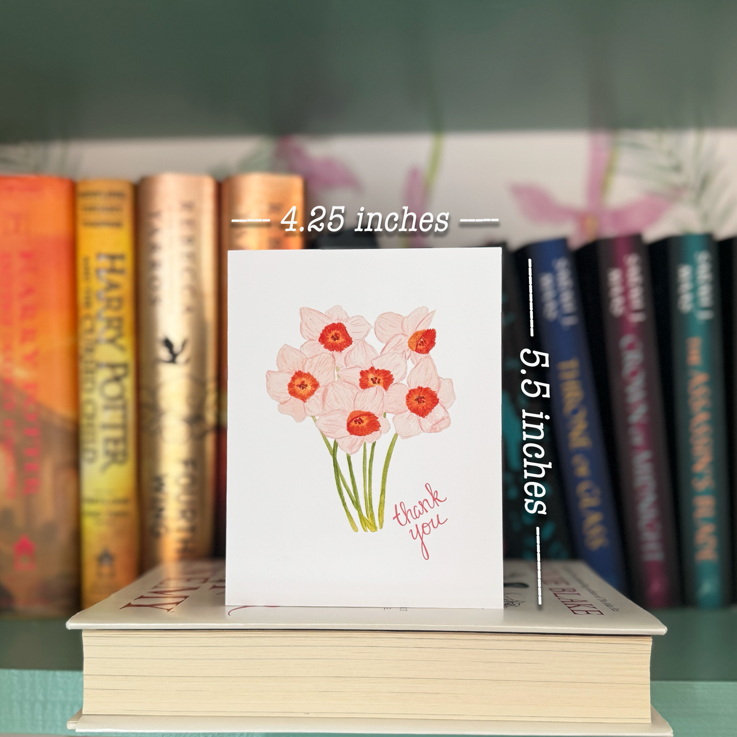 Pink Daffodil Thank You Card Pack