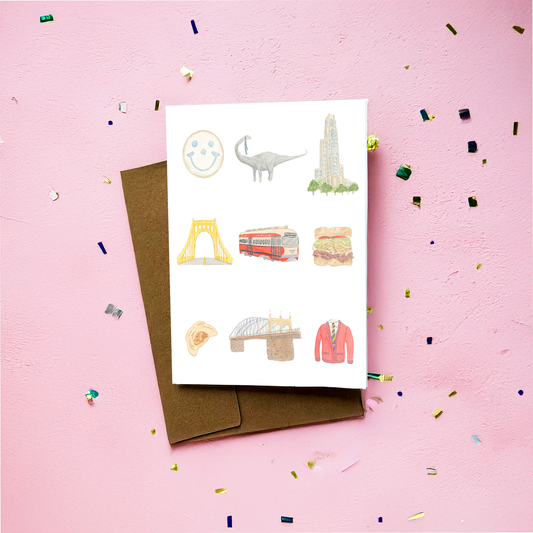Pittsburgh Charms Greeting Card