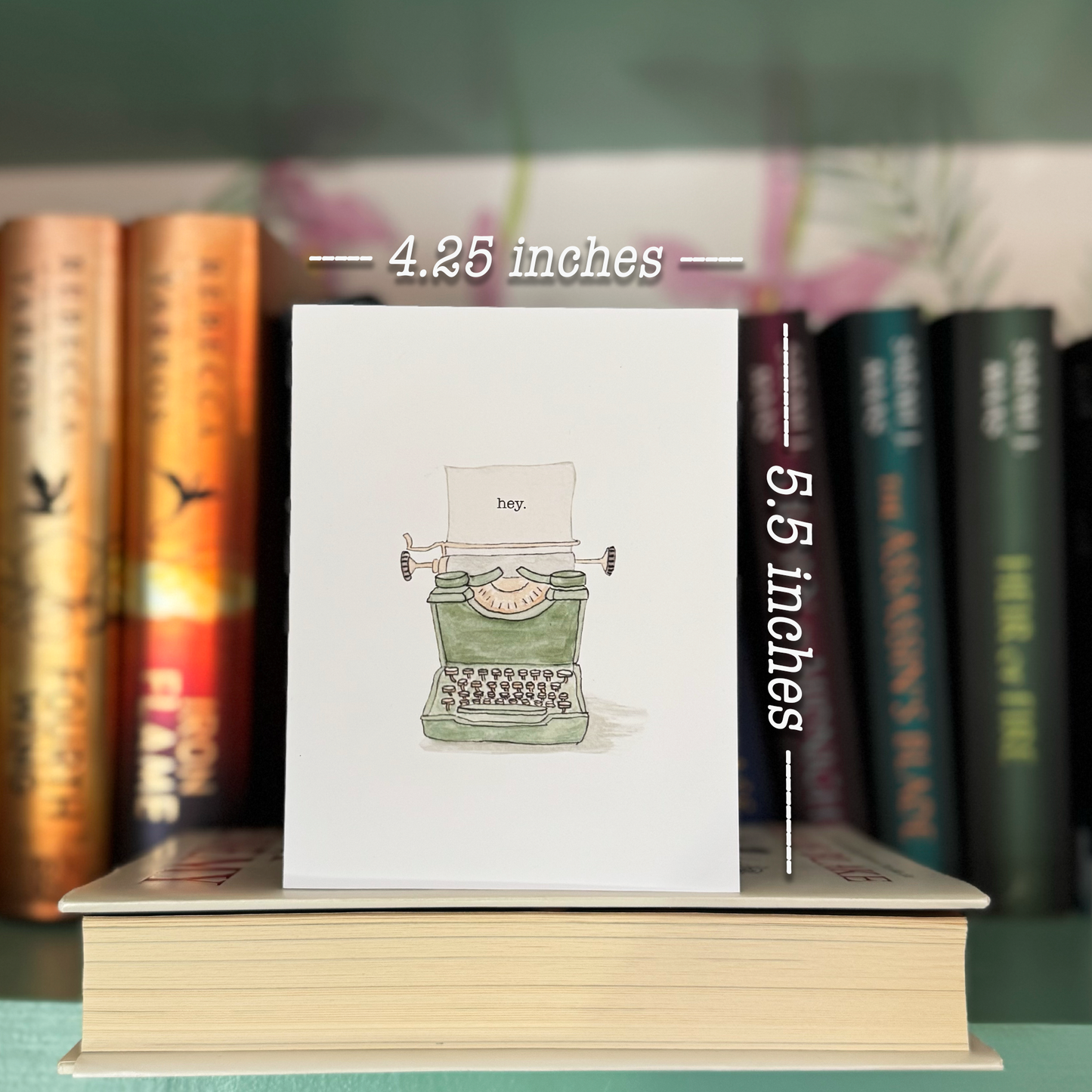 'Hey" Typewriter Notecard Pack