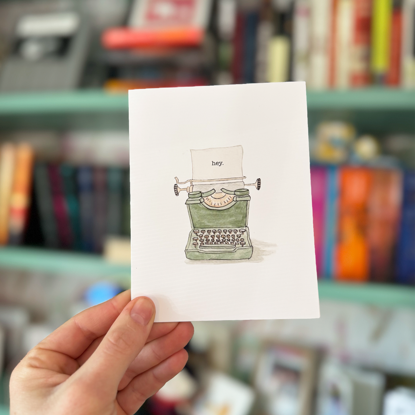 'Hey" Typewriter Notecard Pack